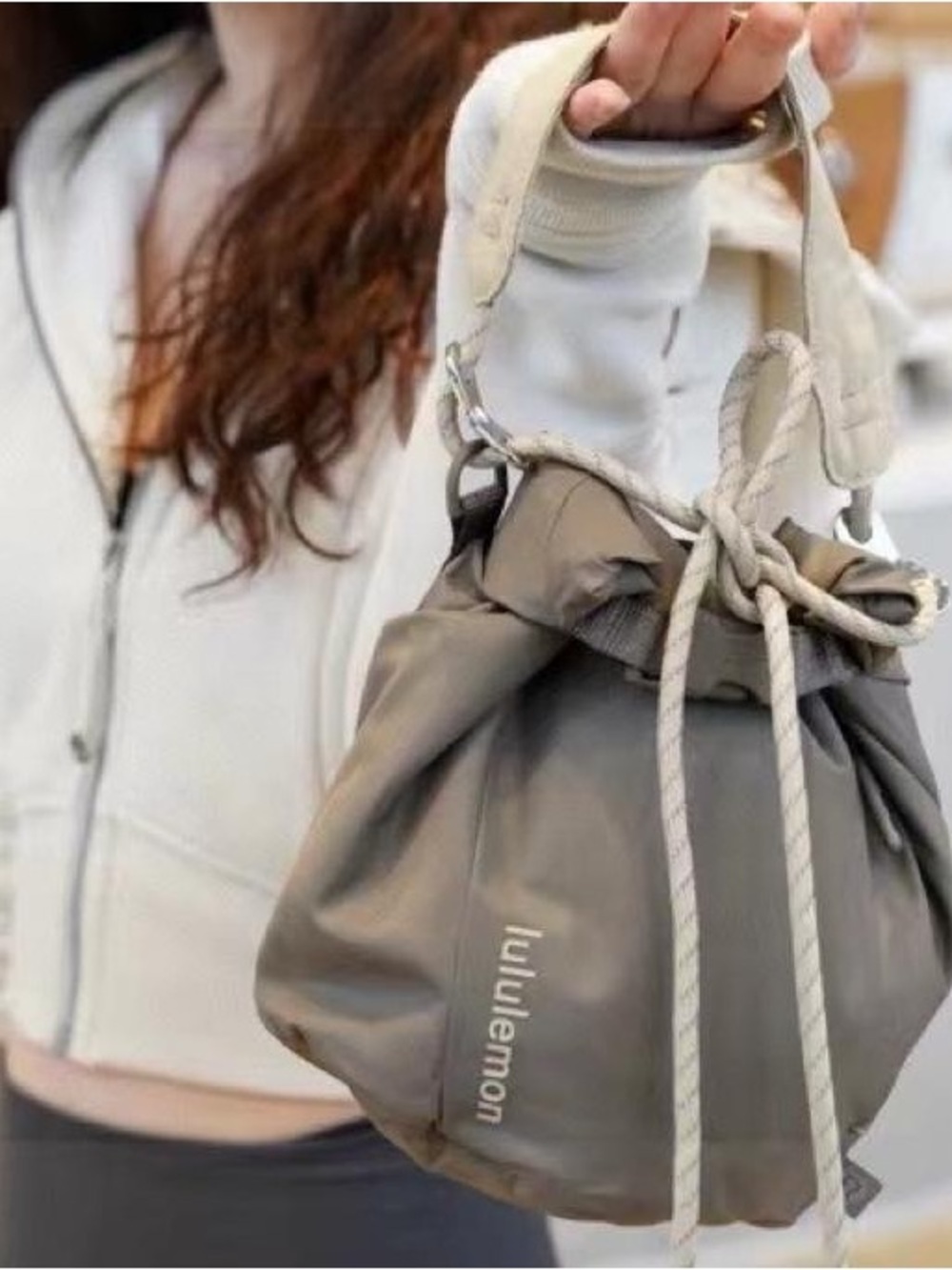 lululemon athletica Olive Drawstring Shoulder Bag